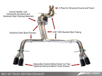 Audi S5 3.0T Track Edition Exhaust - Chrome Silver Tips (90mm) AWE Tuning
